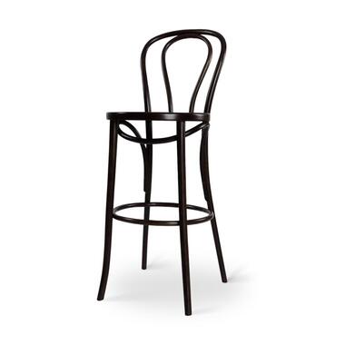 Fameg Vienna Thonet No. 18 houten barkruk zwart gebeitst - 75 cm