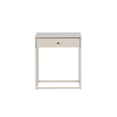Nachtkastje Beige Metaal 41x43x50cm Bakal