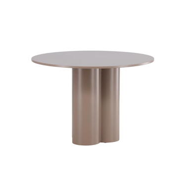 Eettafel Rond Donkerbruin - 110x110x76cm - Olivia