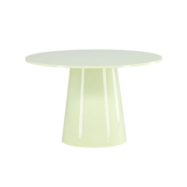 Eettafel Rond Glanzend Lichtgroen - 120x120x75cm - Lanzo