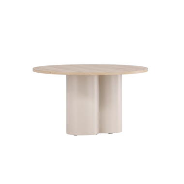 Salontafel Rond Beige/Naturel - 80x80x45cm - Olivia