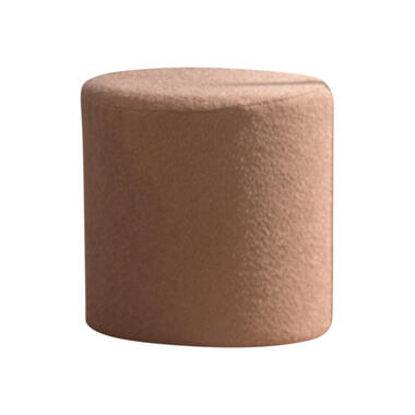 Poef Forrest - Ø41x41cm - bruine boucléstof