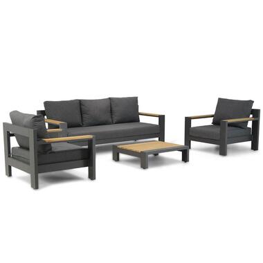 Stoel en Bank Loungeset 5 personen Aluminium/Aluminium/teak Grijs Lifestyle