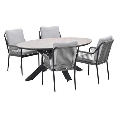 Garden Impressions Stevie - Tulli tuinset 5-delig taupe 180x115