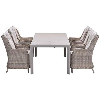 Garden Impressions Marbella tuinset 7-delig - Penang uitschuif tafel