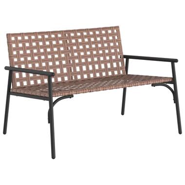 vidaXL - Tuinbank - Zwart - Poly Rattan - 113x79x75 cm