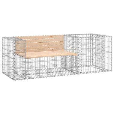 vidaXL - Tuinbank schanskorfontwerp - Massief grenenhout - 192x71x65,5 cm