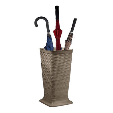 Plasticforte Paraplubak/houder - beige - kunststof - D26 x H52 cm