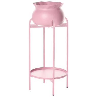 MOKUREN - Plantenpot op standaard - Roze - IJzer