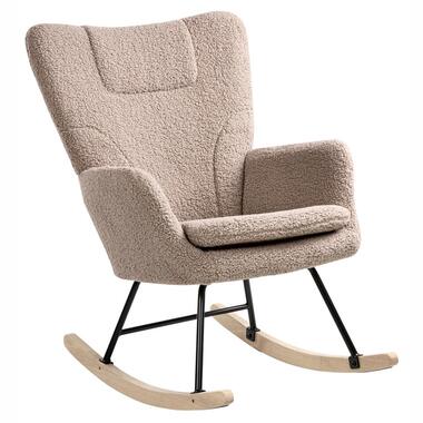 SANDVE - Schommelstoel - Taupe - Bouclé