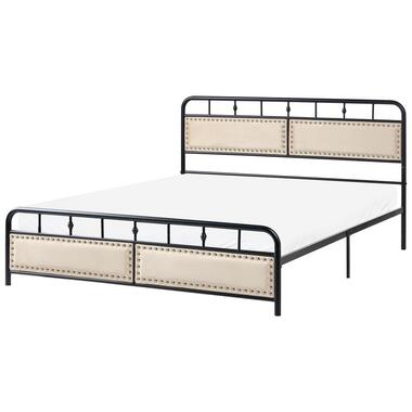 BREUILLET - Tweepersoonsbed - Zwart - 160 x 200 cm - IJzer