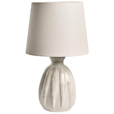 AGUAN - Tafellamp - Lichtbeige - Keramiek