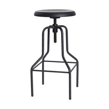 Legend Hoge draaibare kruk mat zwart - in hoogte verstelbaar