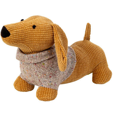 Deurstopper - teckel hond - met trui - 22 x 31 cm - dieren