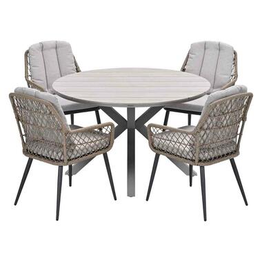 Garden Impressions Kalibo - Tulli tuinset 5-delig - l. teak vironwood