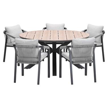 Garden Impressions Tarera - Tulli tuinset 6-delig taupe - Ø148x75 cm