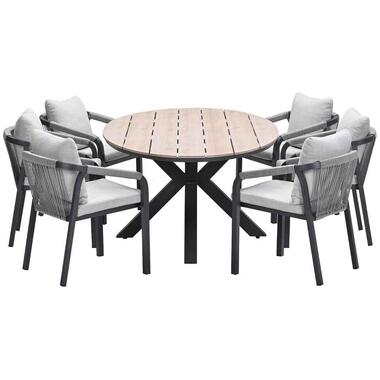 Garden Impressions Tarera - Tulli tuinset 7-delig taupe 220x115xH75 cm