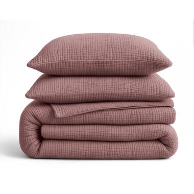 Dekbed zonder Overtrek - Luxe Mousseline - Superzacht Katoen - Oud Roze 200x200