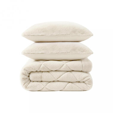 Dekbed zonder Overtrek Fluffy Teddy 240x220 - Superzacht & Wasbaar - Beige
