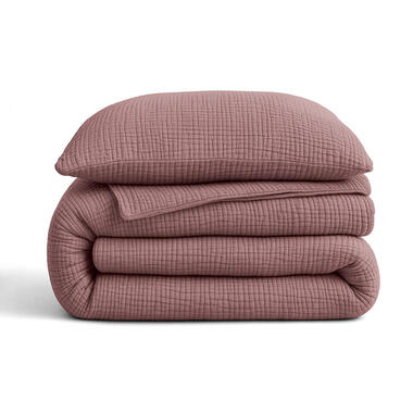Dekbed zonder Overtrek - Luxe Mousseline - Superzacht Katoen - Oud Roze 140x200