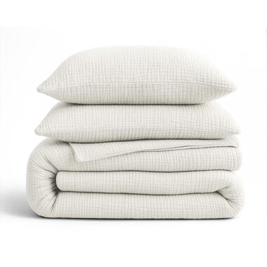 Dekbed zonder Overtrek - Luxe Mousseline - Superzacht Katoen - Beige 240x200