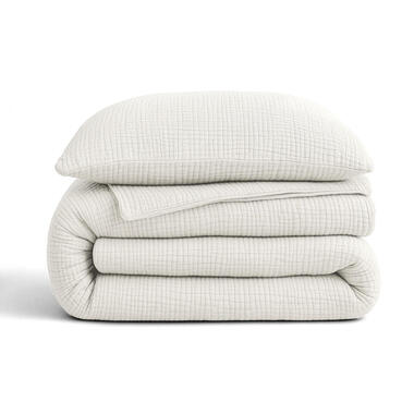 Dekbed zonder Overtrek - Luxe Mousseline - Superzacht Katoen - Beige 140x200