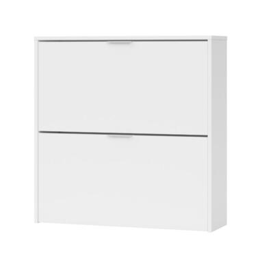 CALICOSY - Schoenenkast - Wit - 76x75x22 cm