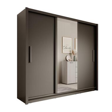 Meubella - Blue - Kledingkast met schuifdeuren - Antraciet - 248x62x215 cm