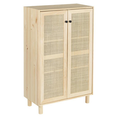 Astigarraga Wandkast Sense - 2 deuren - grenen en rotan