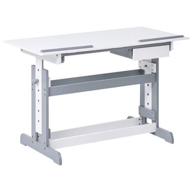 NANNUP - Handmatig verstelbaar bureau - Wit - MDF