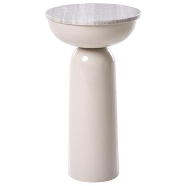 FALCON - Bijzettafel - Beige - Metaal/Marmer