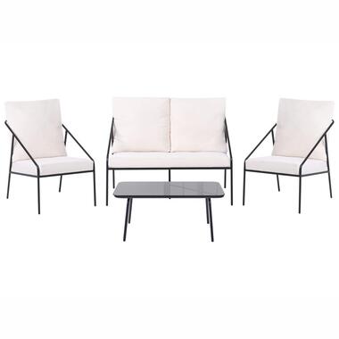 USTICA - Loungeset 4-zits - Zwart - Staal