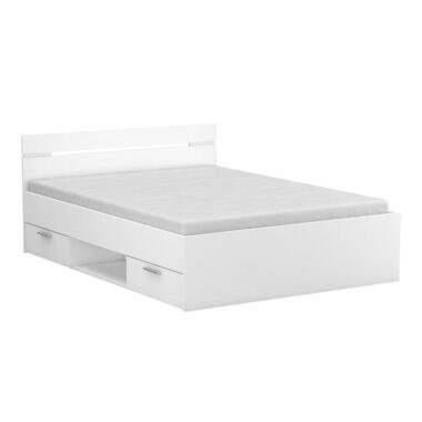 CALICOSY - MICHIGAN Bed met 2 lades - Zilver - 194,7x144,5x74,2 cm