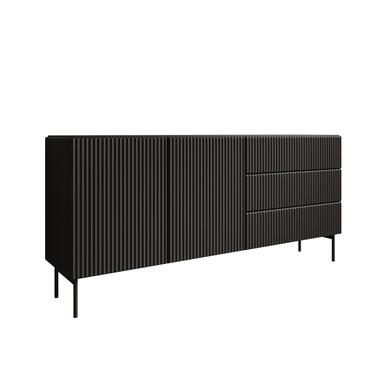Meubella - Marajo - Dressoir - Zwart - 177 cm