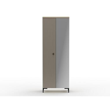 Hioshop Lucrezia kledingkast 2 deuren kashmir