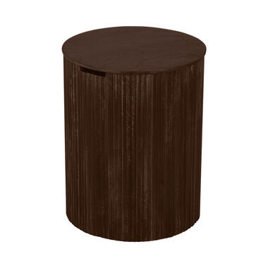 Lewis & Loft Bijzettafel Lonne - FSC®- Met opbergruimte -⌀40cm - Bruin