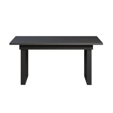 Hioshop UniversalS eetkamertafel inclusief 1 uitbreidingsplaat antraciet