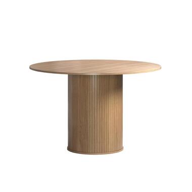 Hioshop Ronin eetkamertafel Ø120cm eiken decor
