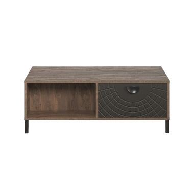 Hioshop Fusion salontafel 2 lades- 2 planken brons decor