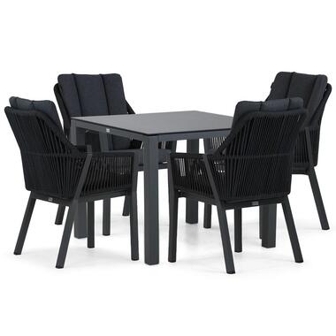 Tuinset 4 personen 90 cm Aluminium/rope Grijs Lifestyle Garden Furniture