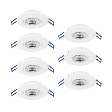 EGLO Zujar inbouwspot - LED - Ø90 - 7 stuks - Wit