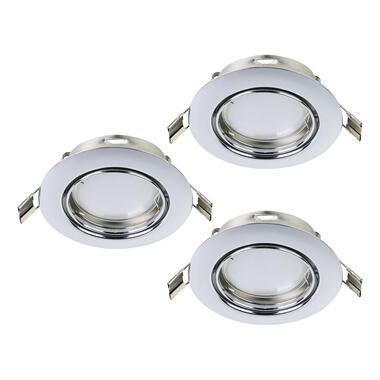 EGLO Peneto Inbouwspot - LED - 8.7 cm - Chroom