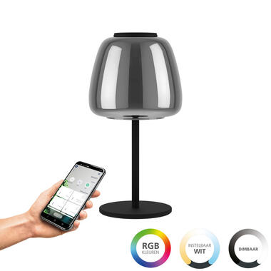 EGLO connect.z Alfero Z Tafellamp RGB Glas Zwart Chroom