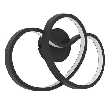 EGLO Gianella Wandlamp - LED - Aluminium/Kunststof - Zwart/Wit