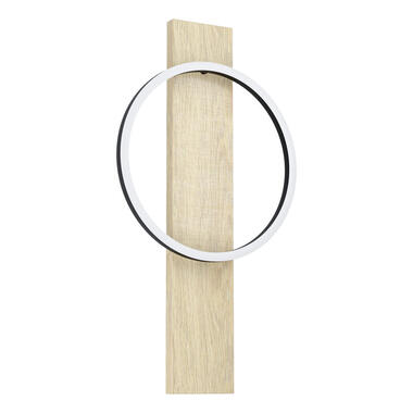EGLO Boyal Wandlamp - LED - 56 cm - Zwart/Bruin/Landelijk/Wit