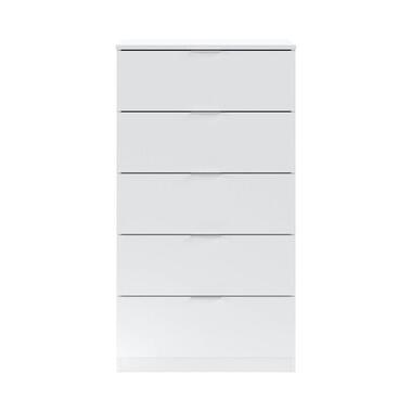 CALICOSY - Ladekast 5 laden - Wit - 110x60x40 cm