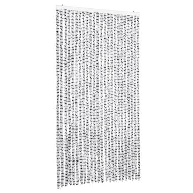 vidaXL - Vliegengordijn voor terrasdeur Licht/donkergrijs Chenille - 100x230 cm