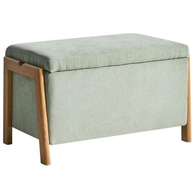 EDLAND - Opbergbankje - Lichtgroen - Stof