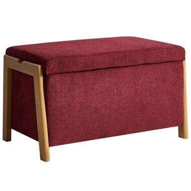 EDLAND - Opbergbankje - Bordeauxrood - Stof
