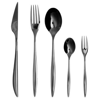 FARFALLE - Bestekset 30-delig - Zwart - RVS